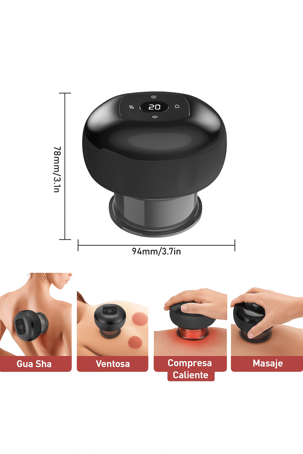 Masajeador Inteligente de Ventosa 4 en 1 – Spa Portátil en Casa + Envío Gratis