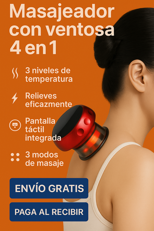 Masajeador Inteligente de Ventosa 4 en 1 – Spa Portátil en Casa + Envío Gratis